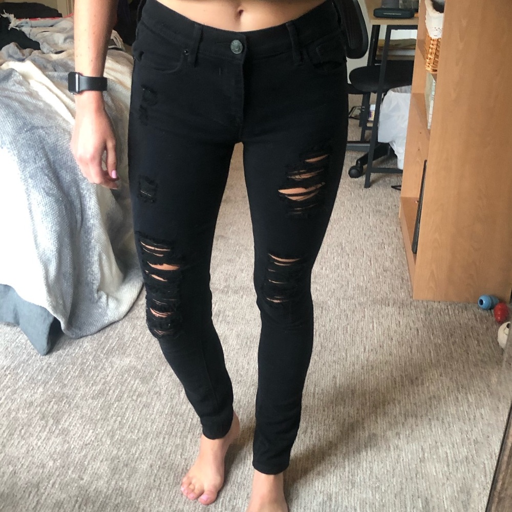 Express ripped black jeans